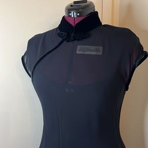 Sheer black modern cheongsam